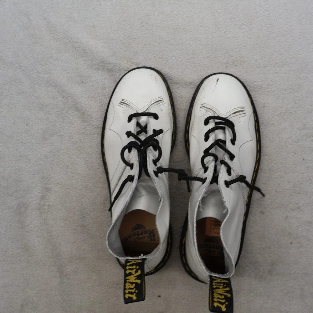 Dr. Martens Unisex M10 W11 Combat Boots White Church Ankle Lace Up Casual AW004